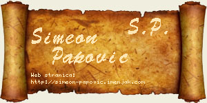 Simeon Papović vizit kartica